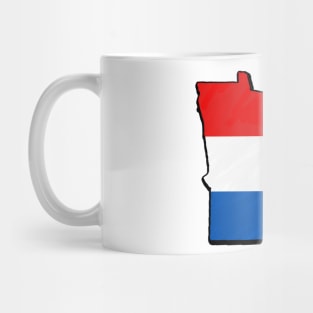 Red, White, and Blue Minnesota Outline Mug